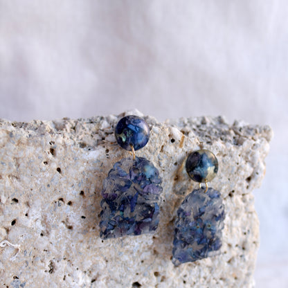 Resin Hydrangea Earrings