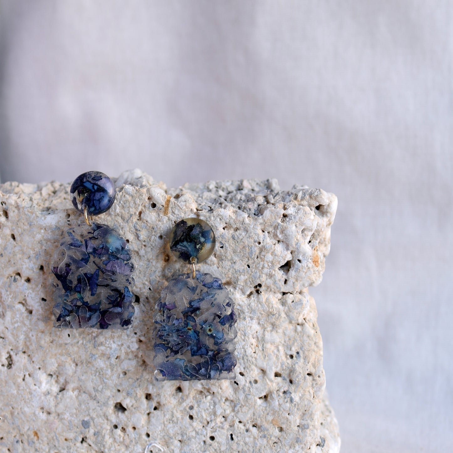 Resin Hydrangea Earrings