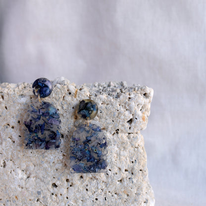 Resin Hydrangea Earrings