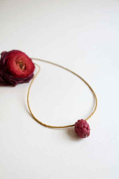 Raspberry Pop Necklace