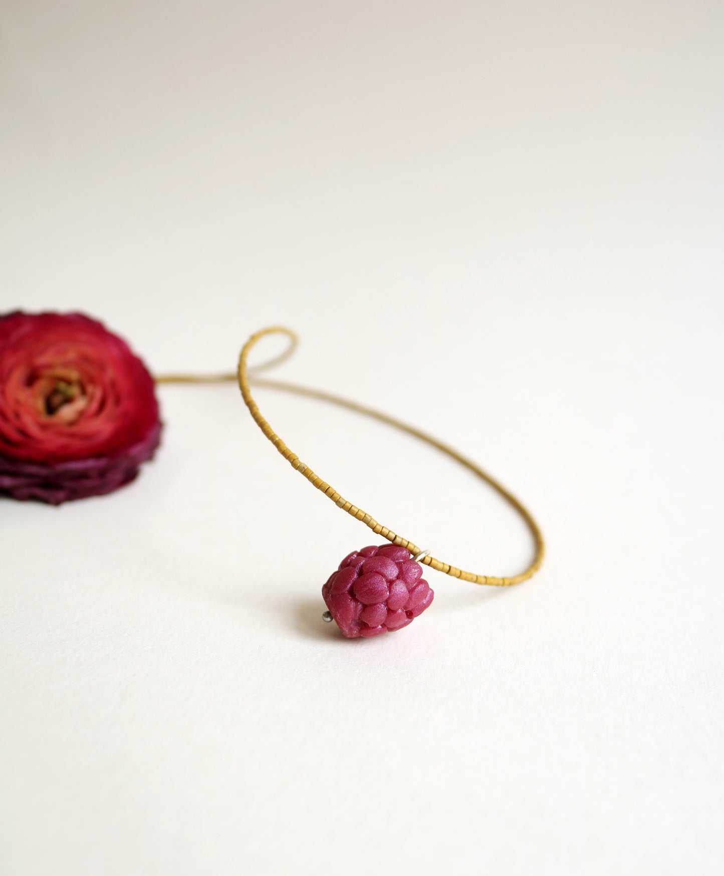 Raspberry Pop Necklace