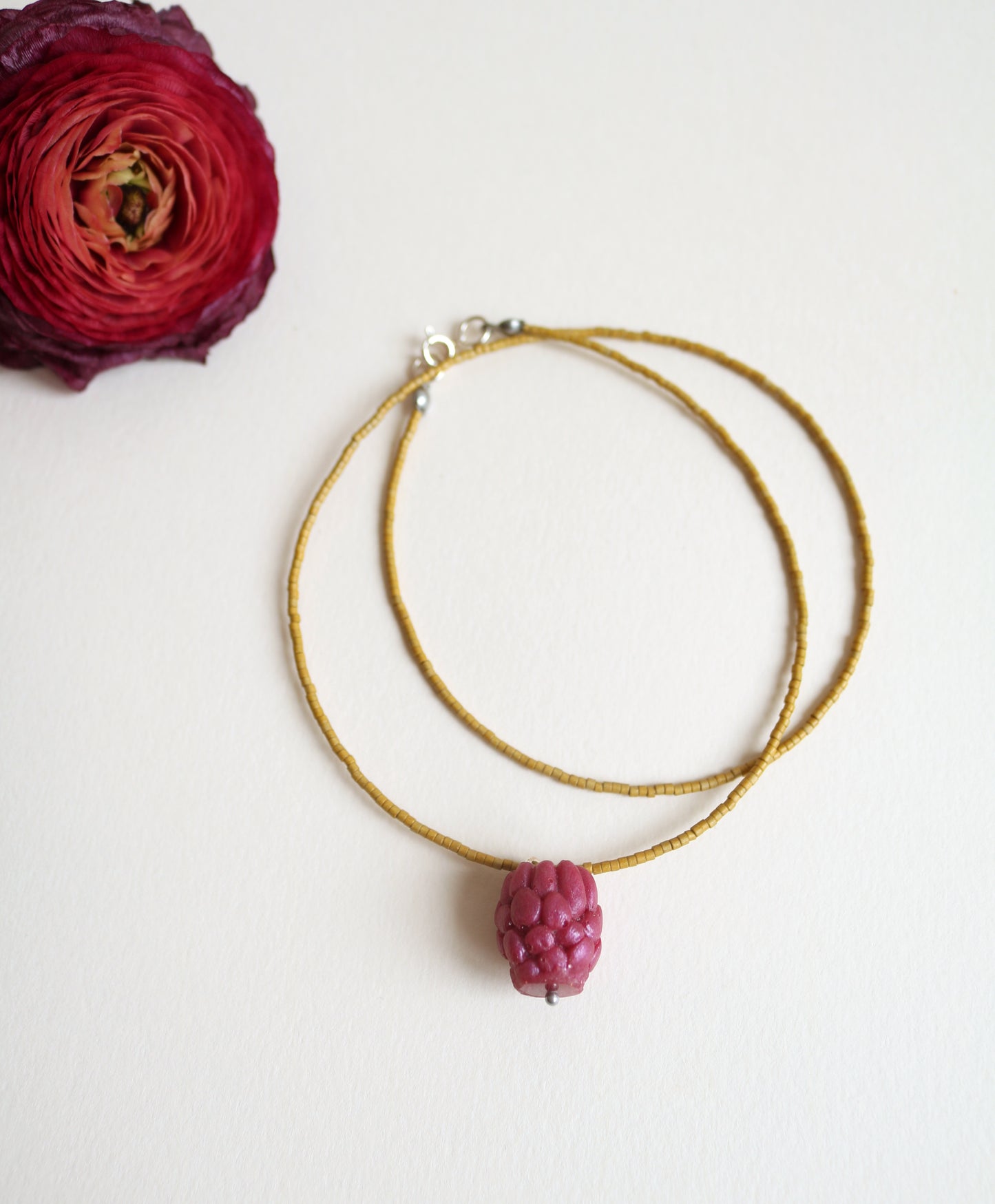 Raspberry Pop Necklace
