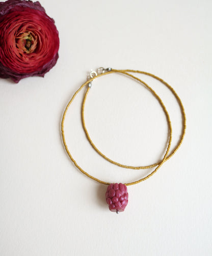 Raspberry Pop Necklace