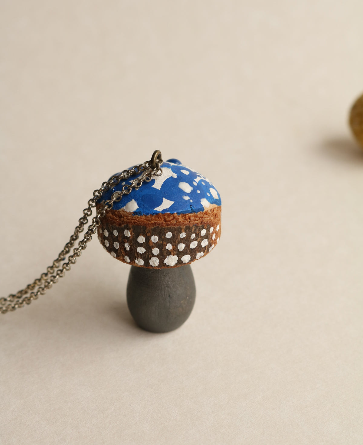 Blue & White Dot Mushroom