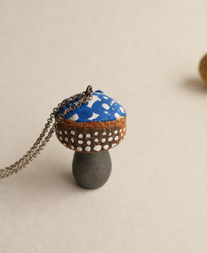 Blue & White Dot Mushroom