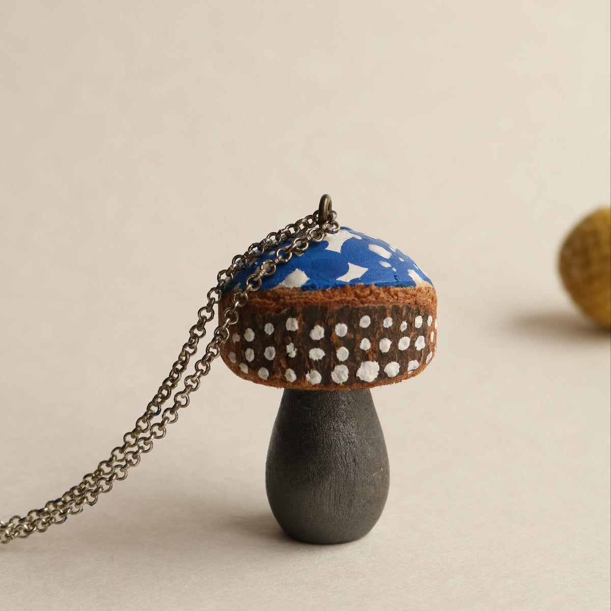 Blue & White Dot Mushroom