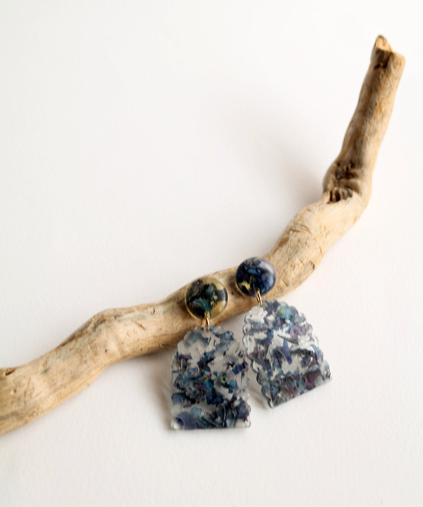 Resin Hydrangea Earrings