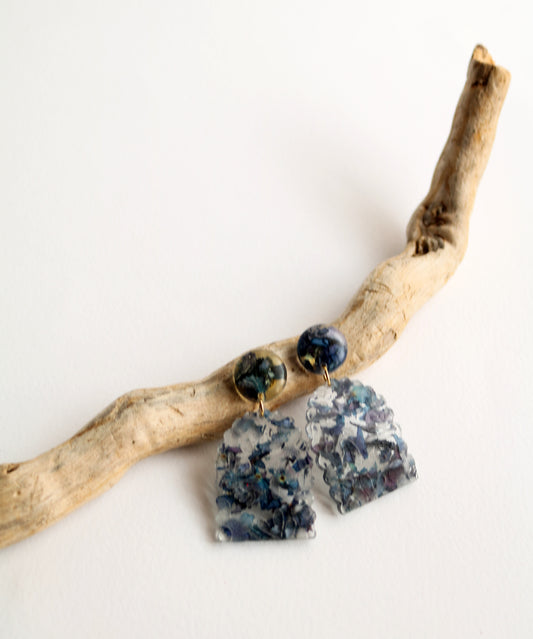 Resin Hydrangea Earrings